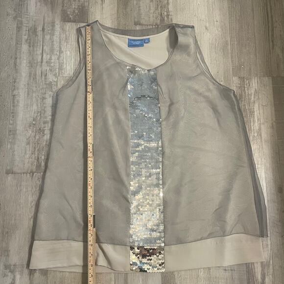 Simply Vera Vera Wang sequined tank w/ tulle overlay size XL - Picture 10 of 13